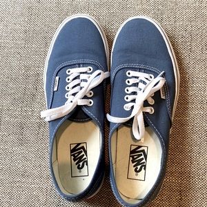 Vans blue canvas sneakers size 9.5 womens, 8 mens